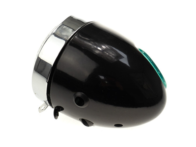 2. Chance Scheinwerfer Eierlampe 102mm Komplett Schwarz Nachbau (mittige Befestigung) product